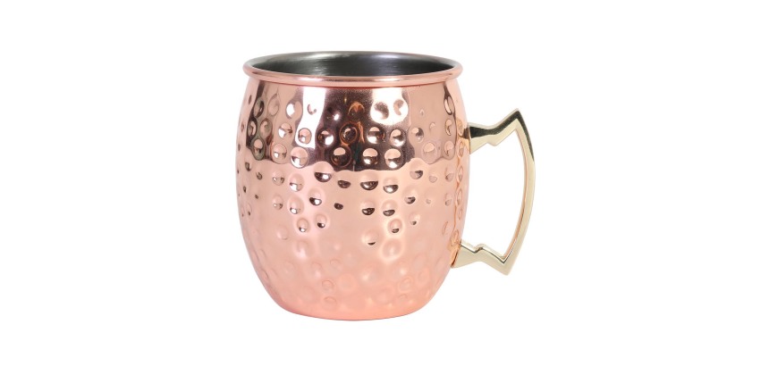mug en cuivre martelé 50 cl