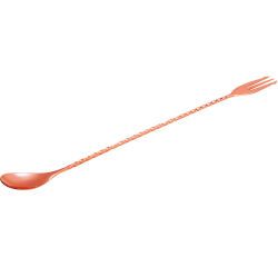 cuillère fourchette à cocktail en cuivre 30 cm