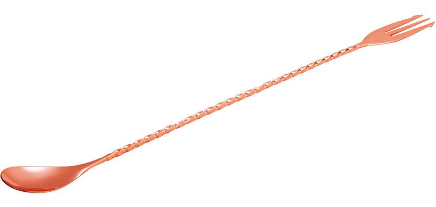 cuillère fourchette à cocktail en cuivre 30 cm