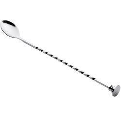 cuillère à cocktail torsadée en acier inoxydable 27,5 cm