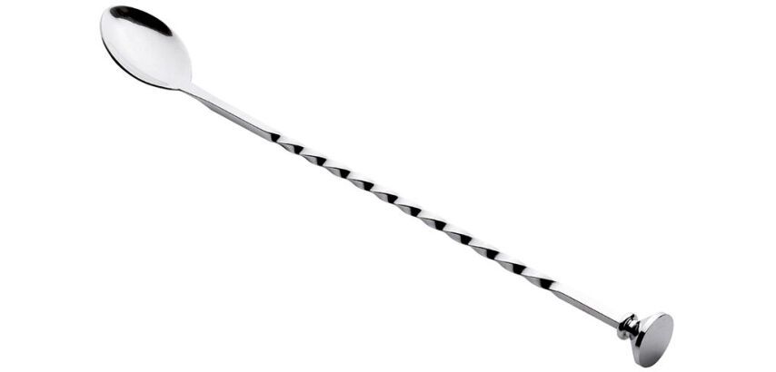 cuillère à cocktail torsadée en acier inoxydable 27,5 cm
