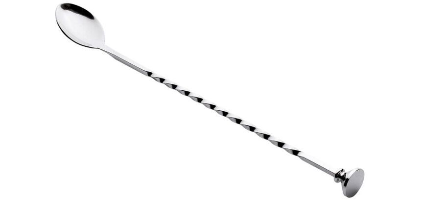 cuillère à cocktail torsadée en acier inoxydable 27,5 cm