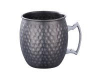 lot de 2 moscow gobelets martelés gris mat 50 cl