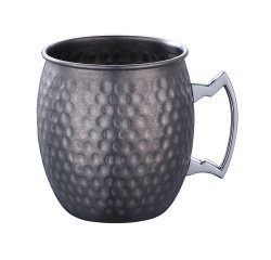 lot de 2 moscow gobelets martelés gris mat 50 cl