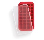 bac en latex de 32 glaçons rectangulaires avec couvercle et support 33,5x18 cm