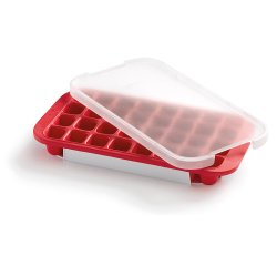 bac en latex de 32 glaçons rectangulaires avec couvercle et support 33,5x18 cm