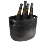 vasque à champagne noire martelée 7 l