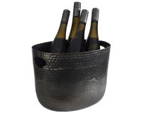 vasque à champagne noire martelée 7 l