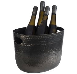 vasque à champagne noire martelée 7 l