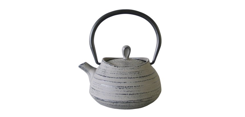 théière en fonte gris clair 40 cl
