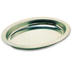 plat à gratin ovale en acier inoxydable 41 x 24 cm