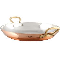 Elégance cuivre-inox plat rond 20 cm