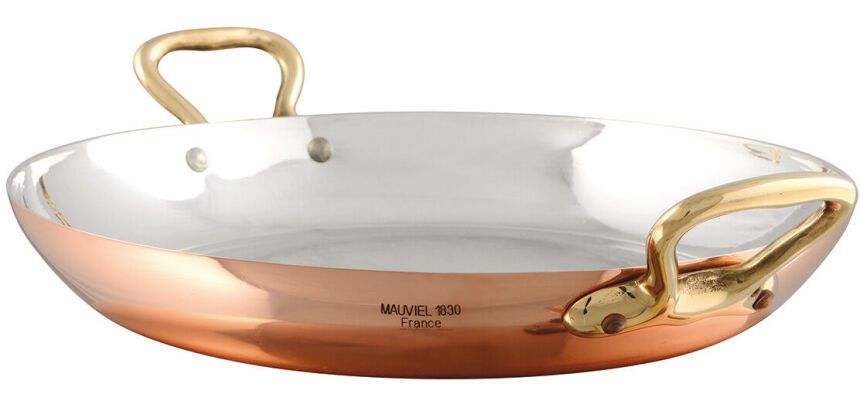 Elégance cuivre-inox plat rond 26 cm