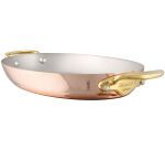 Elégance cuivre plat ovale 35 cm