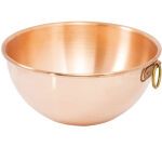 bassine en cuivre demi-ronde renforcée à blancs 40 cm