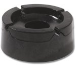 cendrier anti-vent 4 encoches noir ø 10,5 cm