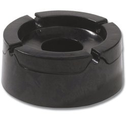 cendrier anti-vent 4 encoches noir ø 10,5 cm