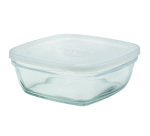 Fresh Box boîte repas carrée 17x17 cm, 115 cl à couvercle translucide