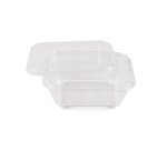 boîte en copolyester réutilisable transparente 40 cl 13,5 x 11,3 x 5,5 cm avec couvercle