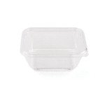 boîte en copolyester réutilisable transparente 40 cl 13,5 x 11,3 x 5,5 cm avec couvercle