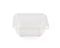 boîte en copolyester réutilisable transparente 40 cl 13,5 x 11,3 x 5,5 cm avec couvercle