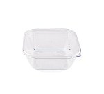 boîte en copolyester réutilisable transparente 110 cl 16,8 x 16,8 x 7,1 cm avec couvercle