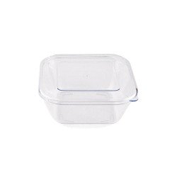 boîte en copolyester réutilisable transparente 110 cl 16,8 x 16,8 x 7,1 cm avec couvercle