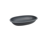 barquette en plastique réutilisable grise 80 cl
