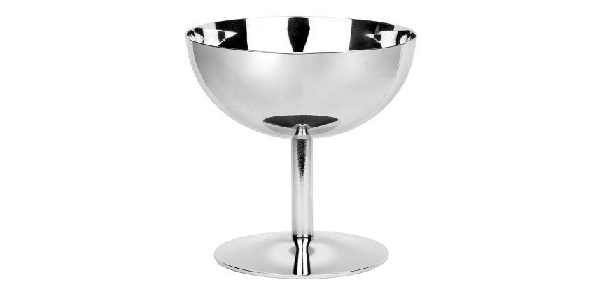 coupe à glace sur pied en acier inoxydable 20 cl Ø 10 cm H 10 cm
