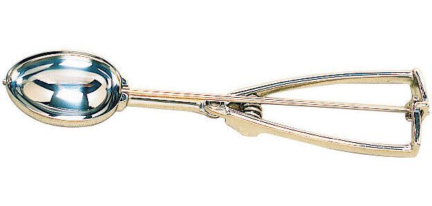 cuillère à glace inox à pince ovale 30 portions au litre 62x43 mm