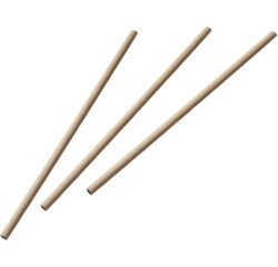 sachet de 250 pailles en papier 20 cm ø 6 mm unies kraft