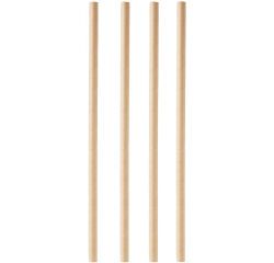 sachet de 100 pailles papier 23 cm ø 8 mm unies kraft