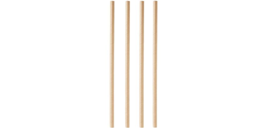 sachet de 100 pailles papier 23 cm ø 8 mm unies kraft