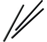 sachet de 100 pailles papier 100 mm Ø 6 mm unies noires