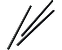 sachet de 100 pailles papier 100 mm Ø 6 mm unies noires
