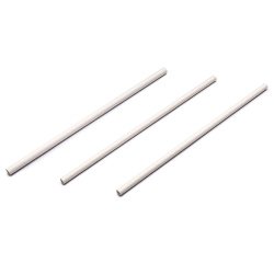 sachet de 100 pailles papier 120 mm Ø 8 mm unies blanches
