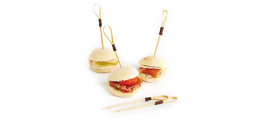 boîte de 200 piques cocktail en bambou à boucle loop 9 cm