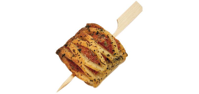 boîte de 250 brochettes en bambou plates avec palette 15 cm