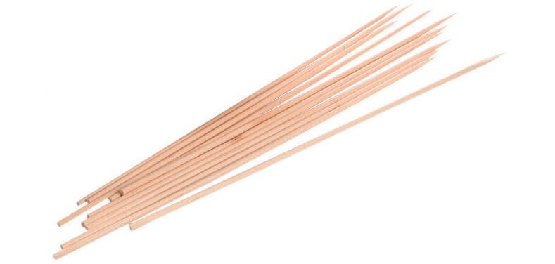 paquet de 100 brochettes bois rondes 20 cm