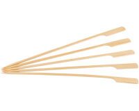 boîte de 200 brochettes en bambou plates avec palette 25 cm