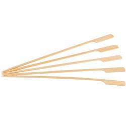boîte de 200 brochettes en bambou plates avec palette 25 cm