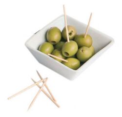 boîte de 1000 piques cocktail en bois rond 2 pointes 8 cm