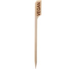 boîte de 200 brochettes en bambou avec palette imprimée 9 cm "végan"