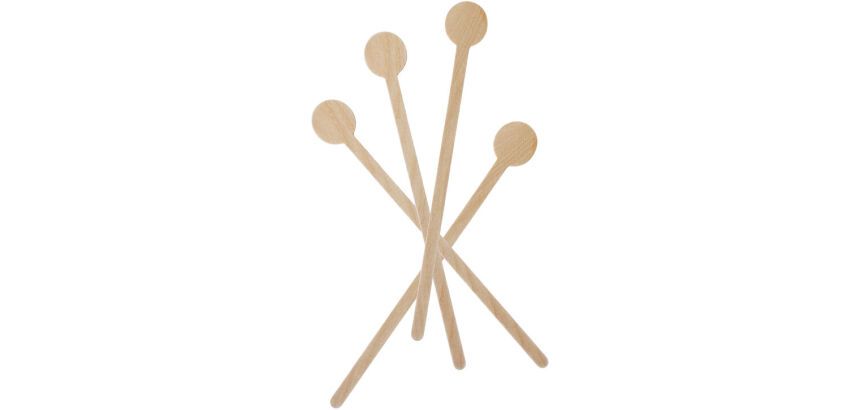 sachet de 100 agitateurs à cocktail en bois 17,8 cm