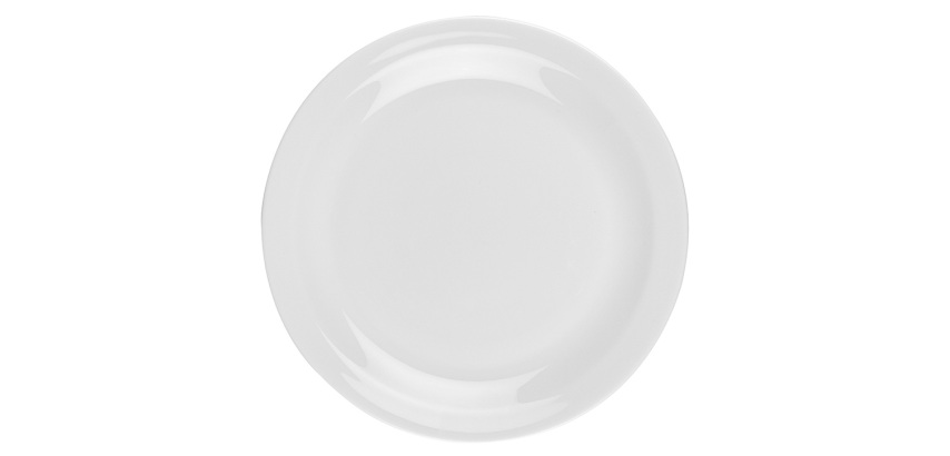 Plume assiette plate porcelaine ivoire ø 20,5 cm