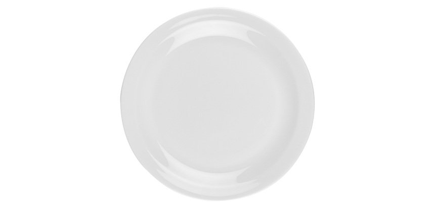 Plume assiette plate porcelaine ivoire ø 20,5 cm