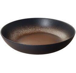 Terre d'ombre large assiette creuse ø 24,5 cm h 6 cm