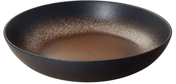 Terre d'ombre large assiette creuse ø 24,5 cm h 6 cm