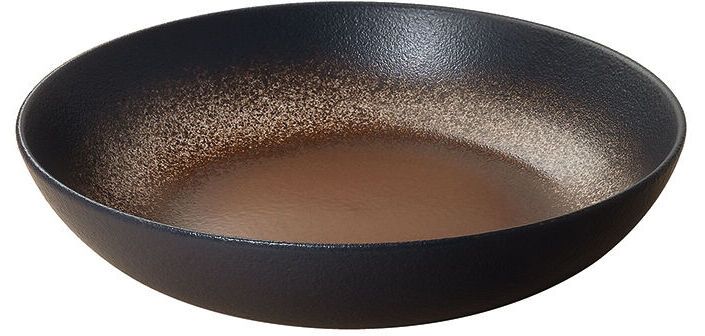 Terre d'ombre large assiette creuse ø 24,5 cm h 6 cm