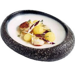 Nakre assiette galet 24 x 18 cm